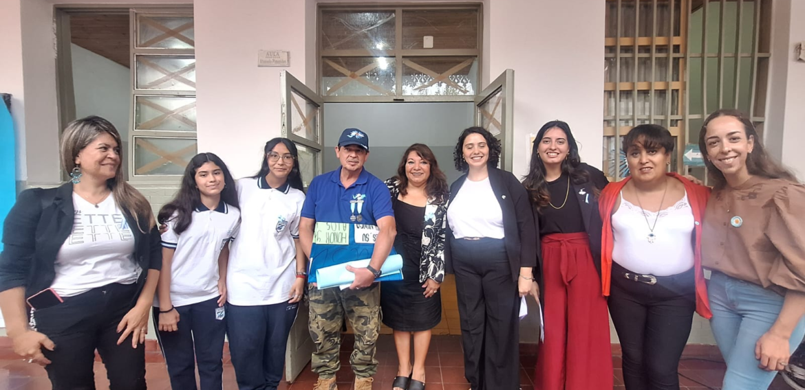 Visita de un héroe de malvinas