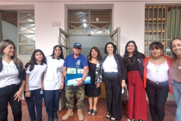 Visita de un héroe de malvinas