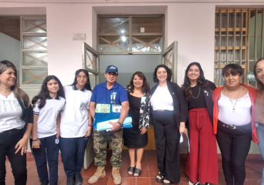 Visita de un héroe de malvinas